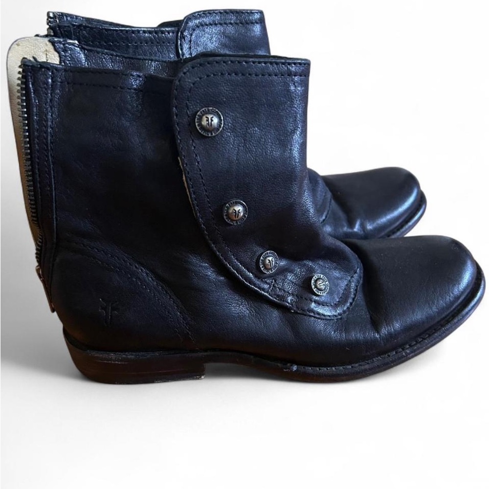Frye Black Ankle Boots Rugged Leather Design